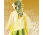 HOMEWE Emergency Disposable Rain Ponchos Waterproof Coat with Hoods Portable Men Women - Yellow