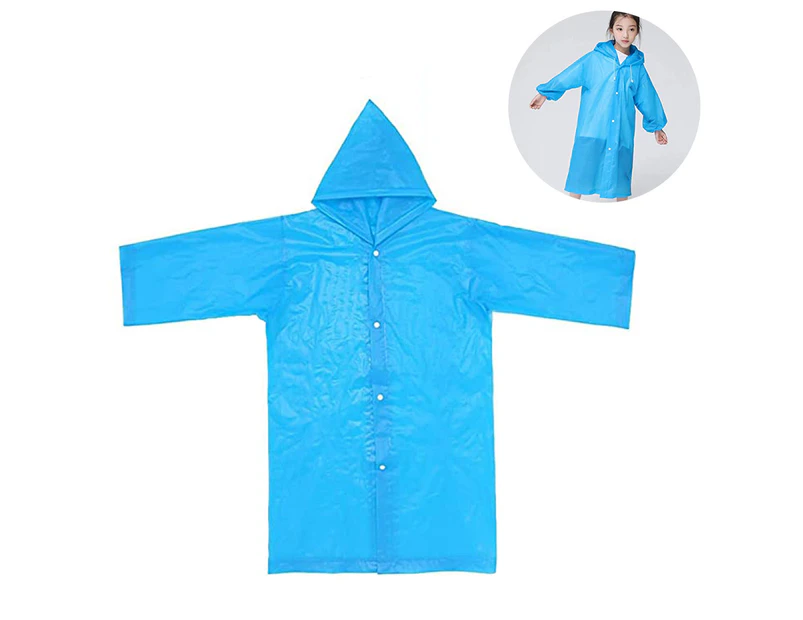 HOMEWE Kids Rain Coat, Children Rain Coat, Children Toddler Rainwear Jacket Rain Poncho for Boy Girl - Blue
