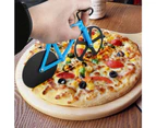 HOMEWE Non-stick Bike Pizza Slicer, Bicycle Pizza Cutter Wheel,Dual Stainless Steel Cutting Wheels With a Stand best for Pizza Lovers - Blue