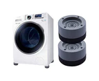 HOMEWE Pack of 4 Vibration Dampeners, Universal Vibration Damper, Washing Machine, Antivibration Mat, for Washing Machines - Grey