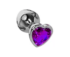 Love Heart Rhinestone Stainless Steel Anal Plug Prostate Massage Adults Sex Toy-