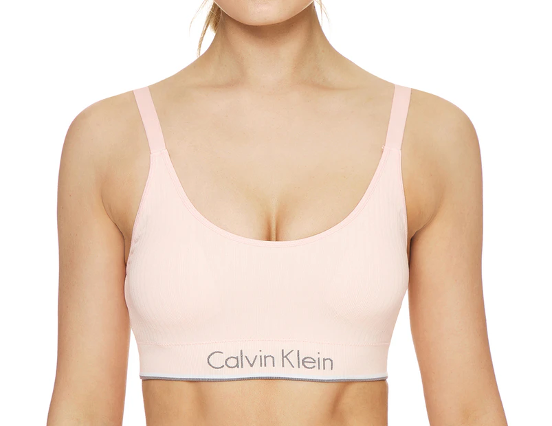 Calvin Klein Women's Surface Seamless Lightly Lined Bralette - Nymph's  Thigh
