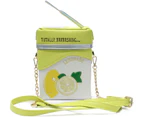 Cute Laser Shoulder Chain Bag Lemon Milk Box Cross-body Bag
