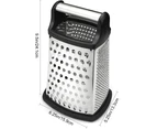 Grater, Stainless Steel with 4 Sides, Best for Parmesan Cheese, Vegetables, Ginger