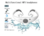 (MP3-White) - Tayogo 8GB Waterproof MP3 Player, IPX8 Swimming Waterproof Headphones Work for 6-8 Hours Underwater 3 Metres with Shuffle Feature - White