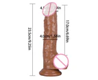 9.25 Inch Realistic Dildo Safe Lifelike Penis Female Masturbation Cup Sex Toy-Transparent