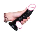 7.8Inch Realistic Soft Dildo Strong Suction Cup Female Masturbation Sex Toy-Clear