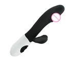 Women G Spot Stimulator Dildo Vibrator Vagina Clitoris Anal Massager Sex Toys-Black