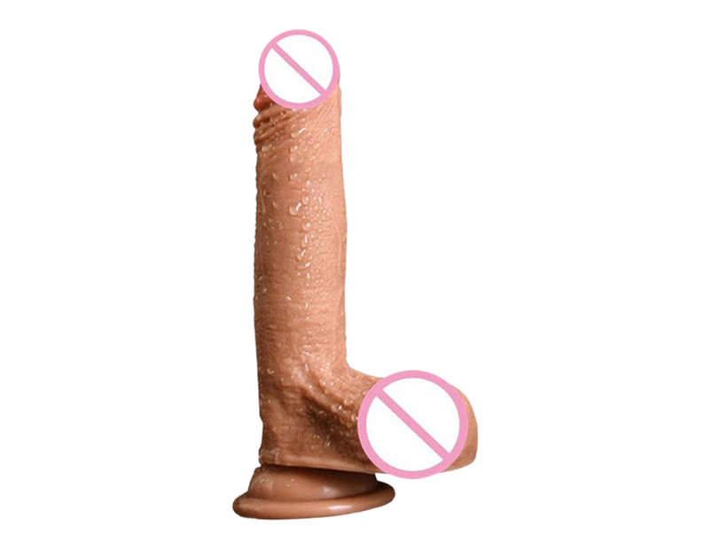 Convenient Realistic Penis Safe Use PVC Waterproof Suction Cup Dildo Toy for Home-Large