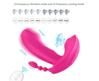 Vibrator Toy Tongue Licking Waterproof Sex Toy Adults Automatic Vibrator Dildos Toy for Couple-Rose Red