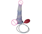 Irrigator Sex Supplies Waterproof Portable Moderate Colorful Dildo Horse Realistic Squirting Penis for Women-B