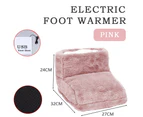 Youngly Electric Heated Foot Warmers Fluffy Thick Plush Foot Heater Winter USB Rechargeable Thermal Heating Pad Cushion Heat Feet Warmer Boots Shoes
