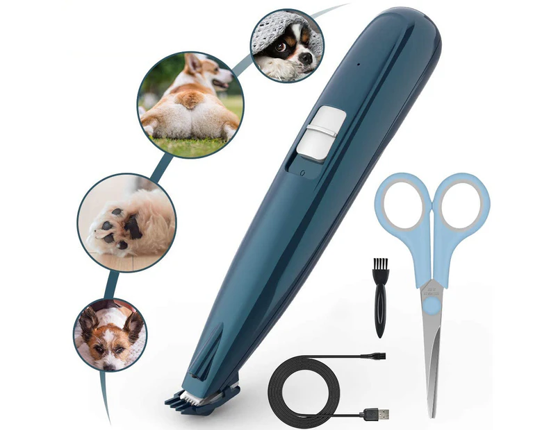 at Clippers with Double Blades, Cordless Small Cat Paw Trimmer, Low Noise for Trimming Dog's Hair Around Paws, Eyes, Ears, Face, Rump