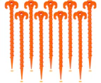Spiral Plastic Tent Stakes 15 Pack - 10 Inch Heavy Duty Beach Tent Pegs - Essential Gear for Camping，Gardening and More
