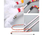 Cat Toy Interactive Cat Toy Retractable Cat Tang with Spare Worm Toy Worm Teaser and Exerciser for Cat Pet
