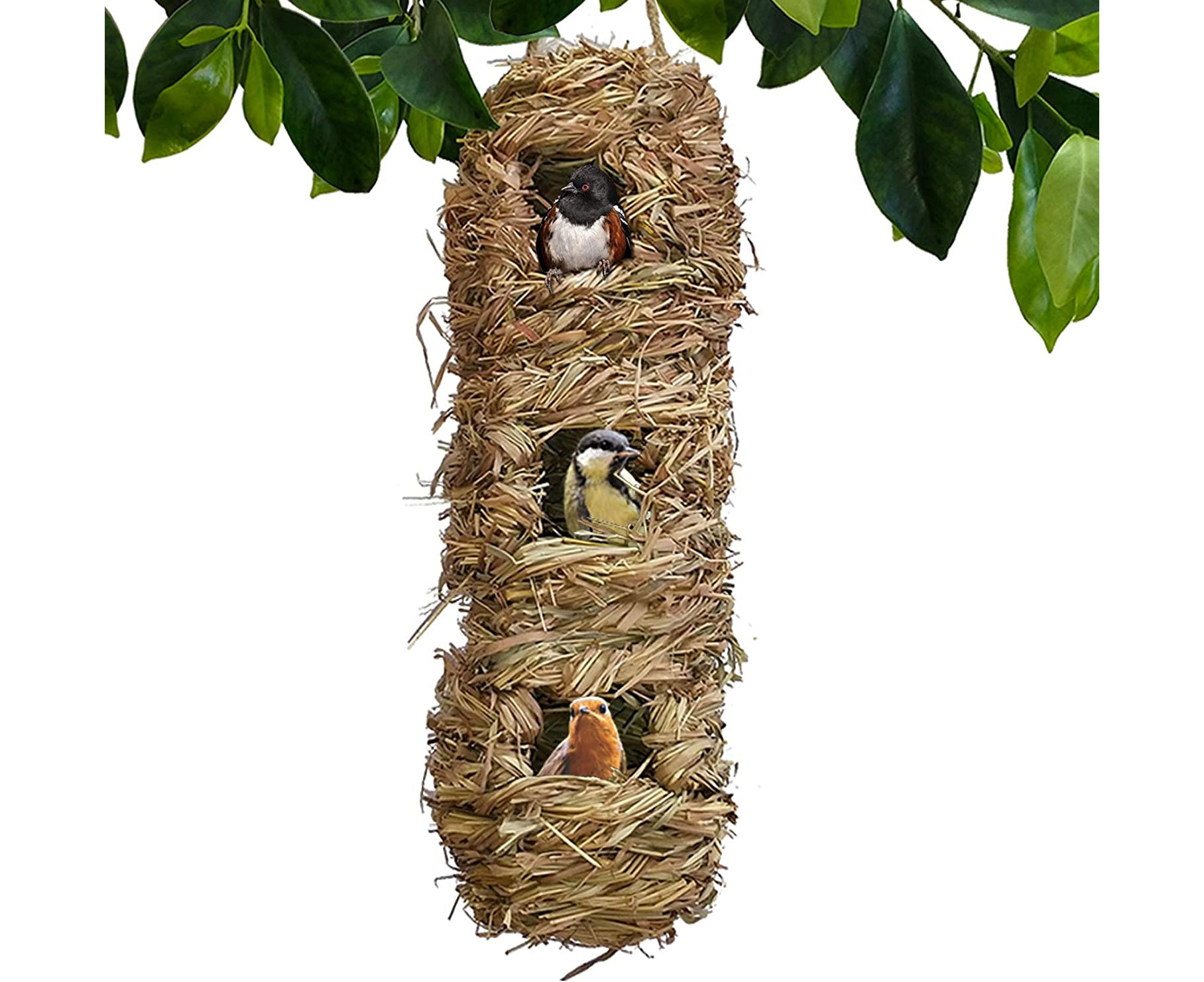 Birds Cages Nest Roosting,Grass Bird Hut,Hanging Bird House,Cozy ...