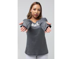 NOBAILCO LADIES ESSENTIAL LONG SLEEVE COMFORT STRETCH ACTIVEWEAR T-SHIRTS / CREW NECK QUICK DRY T-SHIRTS RUNNING GYM ATHLETIC THUMB HOLE - White