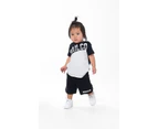 NOBAILCO KID'S LOUNGE FRENCH TERRY SWEAT SHORTS QUICK DRY SOFT WASH - Black