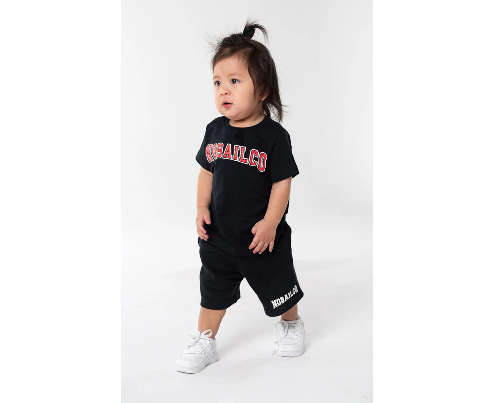 Kid's Varsity Tee Black