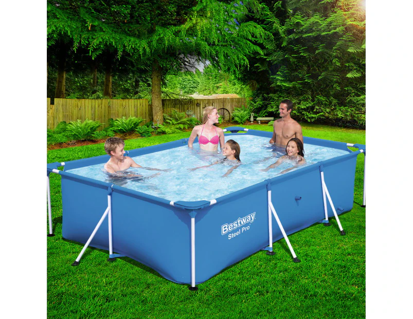 Bestway Swimming Pool 300x201x66cm Steel Frame Above Ground Pools 3300L