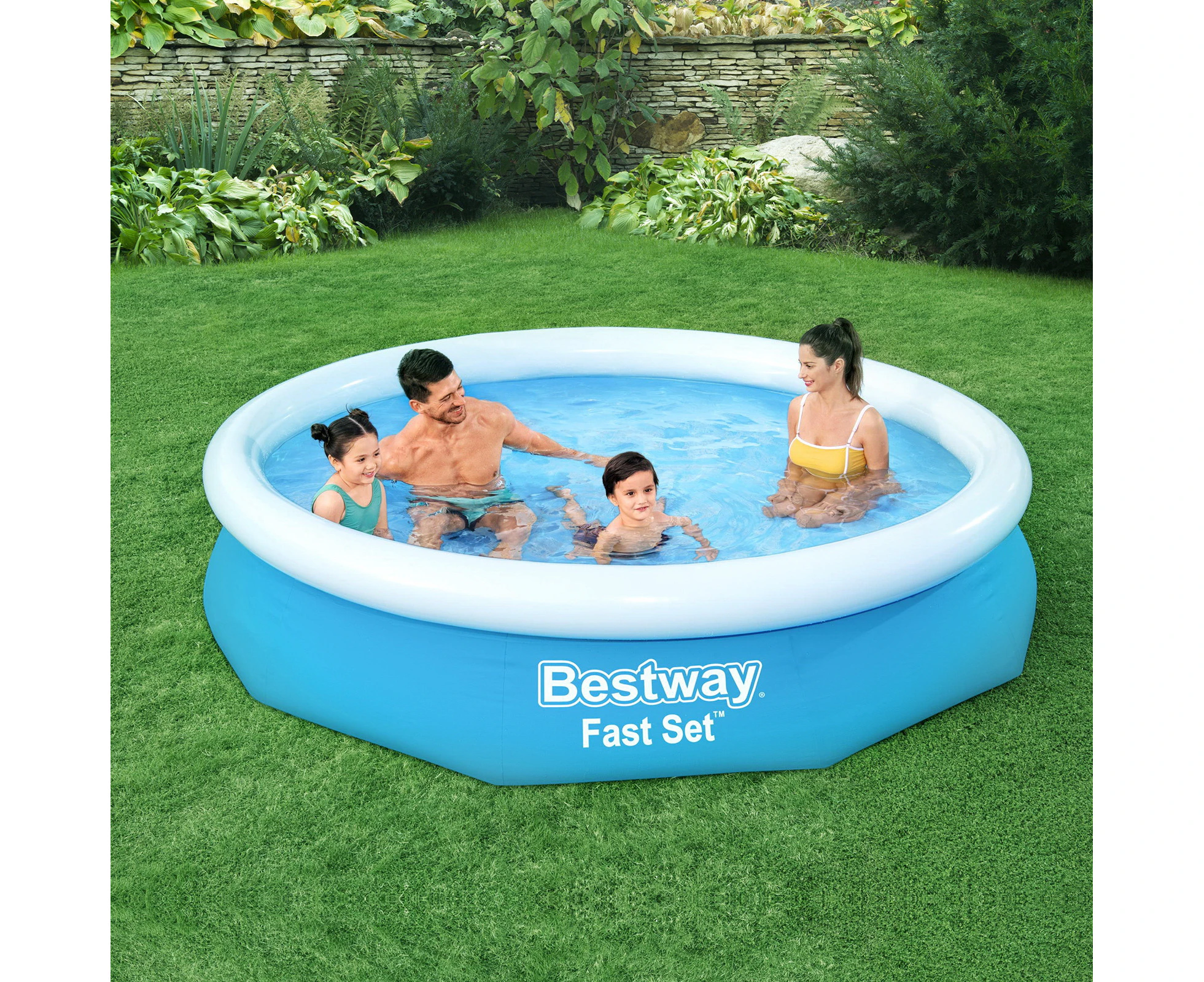 Bestway Swimming Pool 305x66cm Above Ground Round Inflatable Pools w/ Filter Pump 3200L