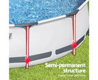 Bestway Swimming Pool 366x100cm Steel Frame Round Above Ground Pools w/ Filter Pump 9150L