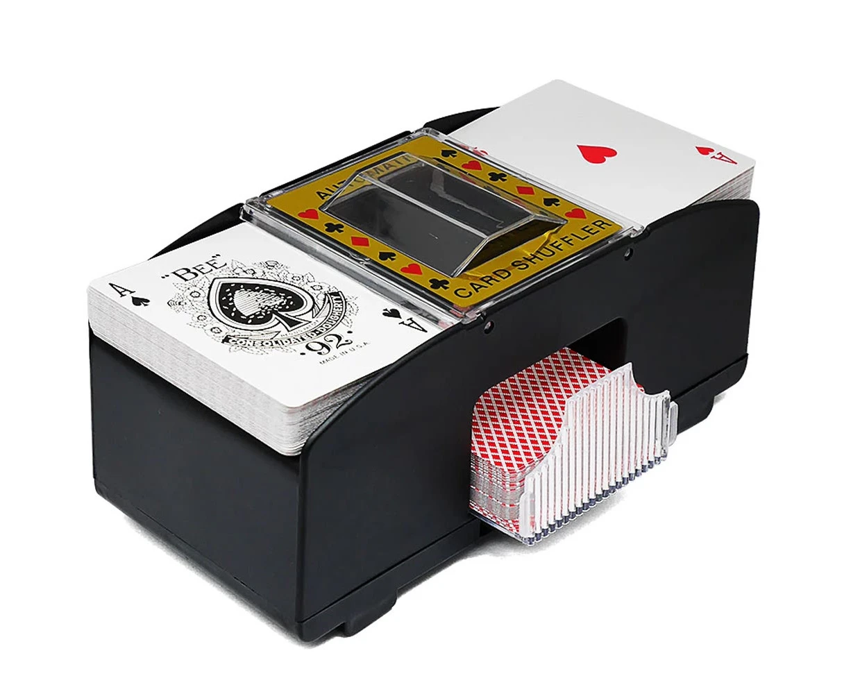 2 Deck Automatic Card Shuffler Poker Cards Shuffling Machine Casino Playing Game