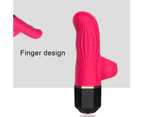 Female Masturbator LIpstick Jump Egg Vibrator Stick Massager Flirting Sex Toy-Rose  Red