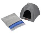 Paws & Claws 40x40cm Pia Gel Cooling/Heated Cat Cave - Charcoal