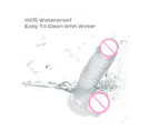 Masturbator Simulation Penis Design G Spot Stimulate Vibrator Portable Adult Sex Toy for Female-Clear