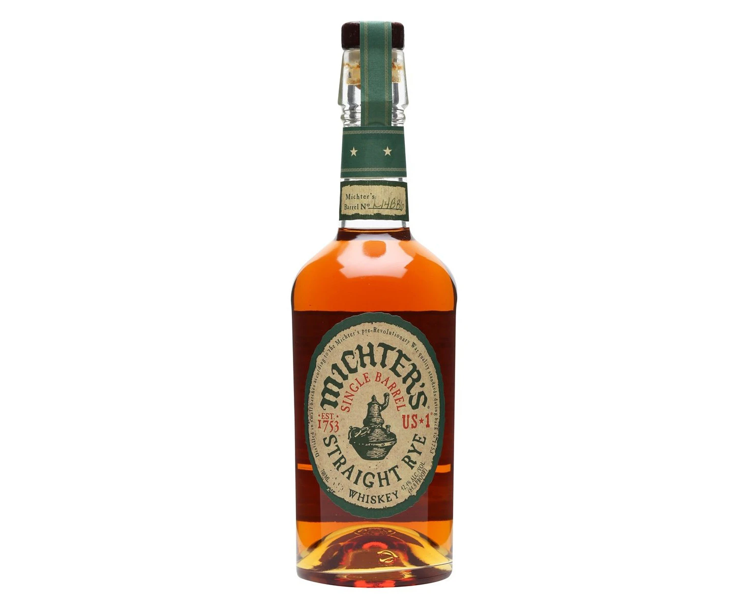 MICHTERS US 1 SINGLE BARREL STRAIGHT RYE WHISKEY - 700ml