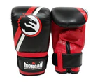 Morgan Sports -Classic Boxing Gloves Bag Mitts - High Density Padding - 5 Sizes - Red