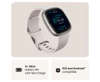Fitbit Sense 2 Health & Fitness Smartwatch - Lunar White/Platinum