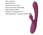 Vibratiing Stick Vigorous Vibration Flexible Skin-friendly Remote Control Vibrator For Home-Purple