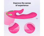 Vibrating Massager Stylish Rose Red Silicone Clit Stimulator Masturbator Massage Stick for Women-Rose Red