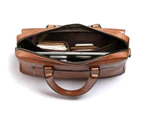 Luxury Designer Men handbag PU Leather Business Handbag messenger bag 15.6 Inches Laptop Bag Fashion Male Shoulder Bags - Black