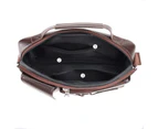 New Men Shoulder Bag for 10.4&quot; Ipad PU Leather Business Handbags Men Messenger Bags Fashion Man Crossbody Bag luxury bags - Dark brown B