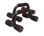 Push Up Bars Gym Exercise Equipment Fitness 1 Pair Pushup Handles with Cushioned Foam Grip and Non-Slip Sturdy Structure Push Up Bars for Men & Women - Red