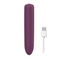 Vibrator Egg Quick Climax Convenient ABS Rechargeable G-spot Clit Stimulator for Adult Women-Purple