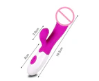 Vibrator with Textured Shaft Vagina Stimulate ABS Pleasure Wand for Anal Sex-Style