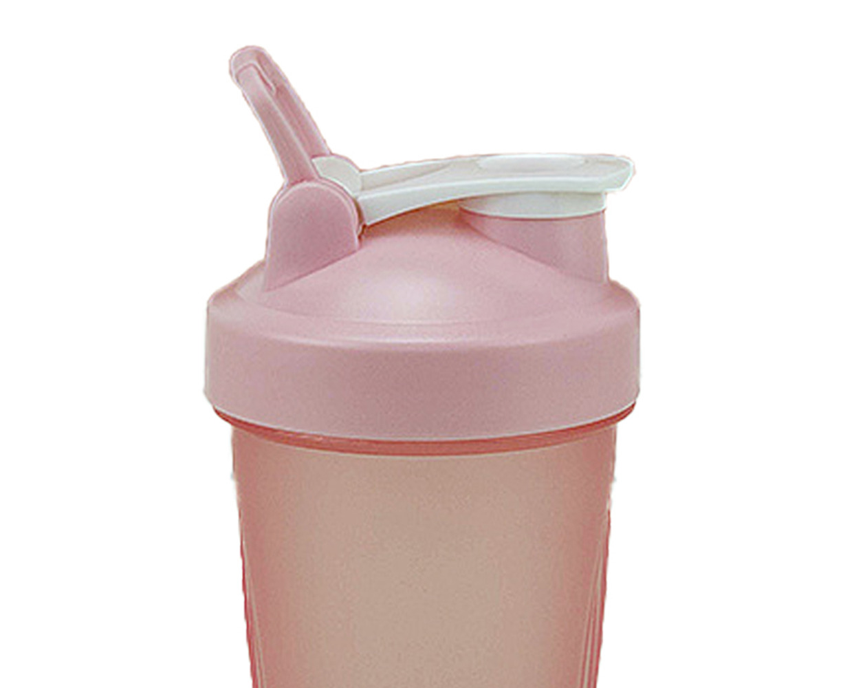 Protein Mixer Shaker Bottle With Twist And Lock Portable Pre Workout Protein  Drink Shaker Cup,smoothies And Shakes(pink)