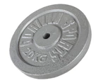 Gorilla Sports Weight Plate Cast Iron Silver - 20KG