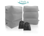 2Pack Inflatable Foot Rest Travel Plane Cushion Office Home Leg Relax Support Pillow