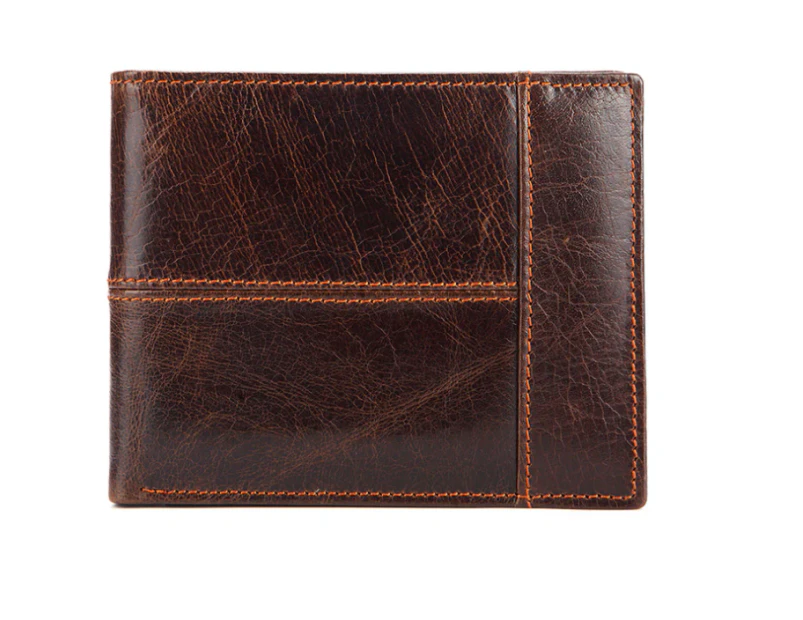 Mens Wallet Genuine Leather Bifold Wallets For Men, ID Window  Card Holders Gift Box