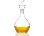 Clear Glass Olive Oil Dispenser Bottle-Oil & Vinegar