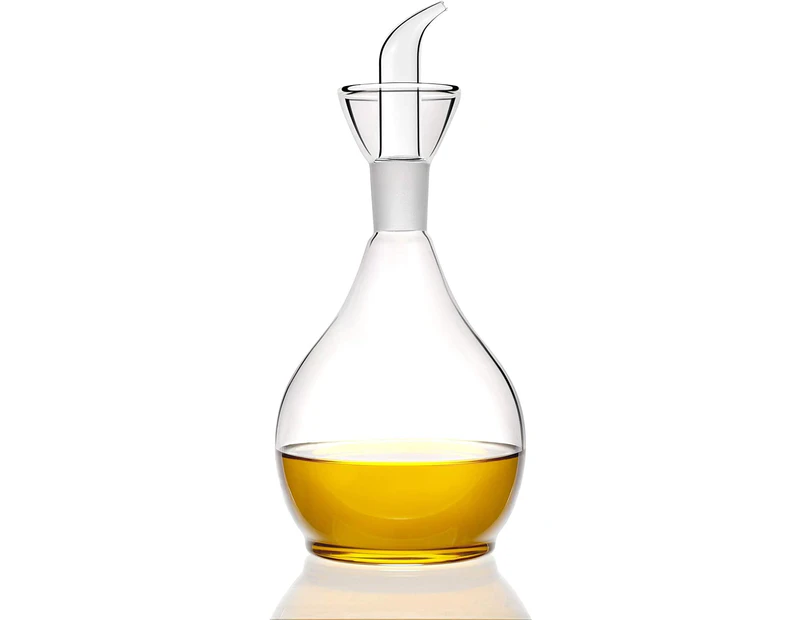 Clear Glass Olive Oil Dispenser Bottle-Oil & Vinegar