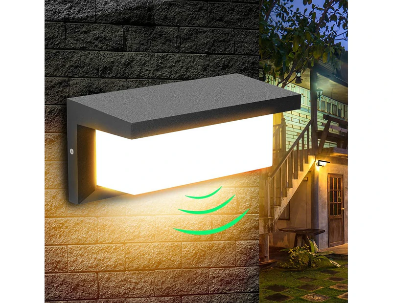 18W LED Outdoor Wall Light with Motion Sensor Modern Waterproof