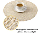 Round placemats,set of 6 round woven placemats