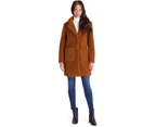 French Connection Women's Coats & Jackets Faux Fur Coat - Color: Cognac