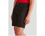 Rockmans Mid Thigh Solid Colour Prism Shorts - Womens - Black